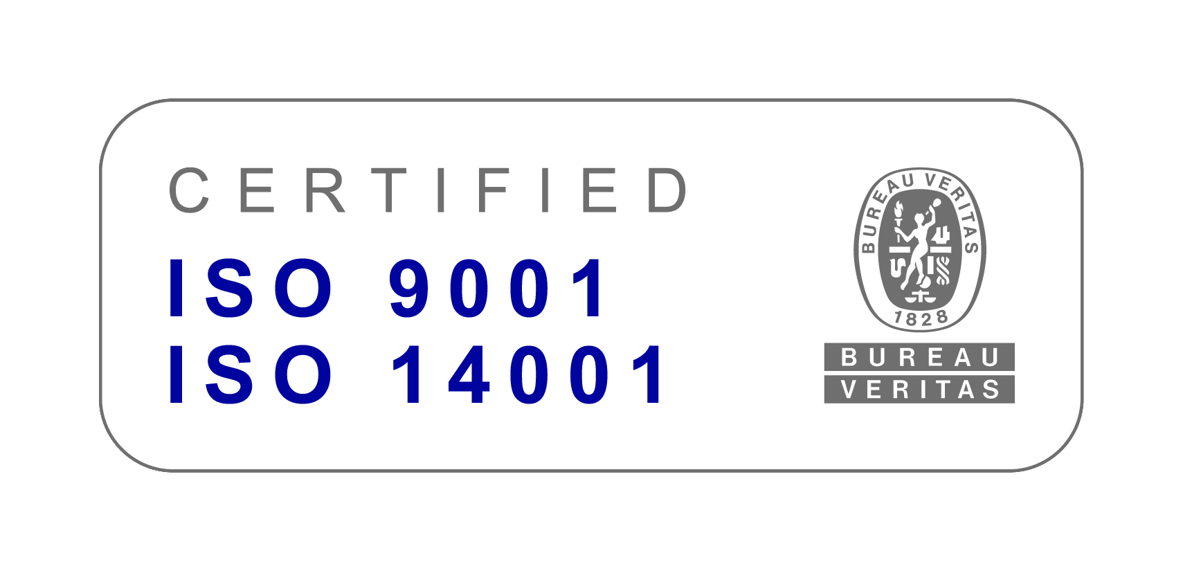 Certified ISO 9001 e ISO 14001 - Bureau Veritas